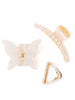 Pearl and Marble Clip Set of 3