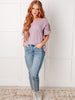 Pleasantly Perfect Bubble Sleeve Peasant Blouse