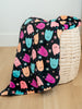 PREORDER: Halloween Fleece Blanket in Neon Ghosts