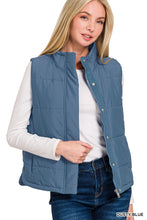 Dusty Blue Puffer Vest
