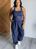 Raising Heart Rate Cut Out Jumpsuit in Navy