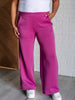 Resort Travel Wide Leg Crop Pant in Magenta