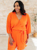 Roll With me Romper in Tangerine