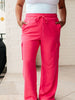 Run, Don't Walk Cargo Sweatpants in Flamingo Pink