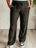 Runner's High Drawstring Joggers in Black