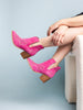 Journee Ankle Boots in Magenta