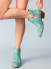 Kickin' Booties in Turquoise Suede