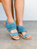 Fringe Star Sandal in Teal
