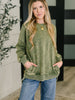 Safe and Secure Mineral Wash Pullover in Light Olive