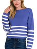 Blue & White Striped Sweater