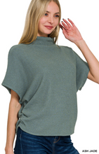 Sweater Mock Neck Short Sleeve Top & Pants Set