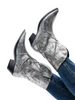 Jersey Metallic Boot in Silver