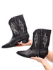 Bowie Metallic Boot in Black