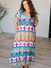 Shaping Reality V-Neck Balloon Sleeve Dress