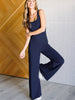 Shavasana Everyday Wide Leg Jumpsuit in Navy