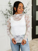 Sheer Intentions Lace Layering Top in Ivory