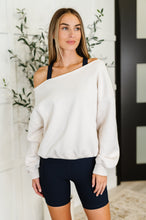 Side Hustle Off Shoulder Long Sleeve Top in Bone