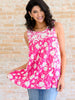 Silly Love Songs Floral Tank in Hot Pink
