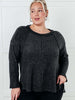 Simple Silhouette Brushed Hacci Sweater in Black