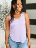 Simpler Times Basic V-Neck Tank in Lavender