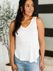 Simpler Times Basic V-Neck Tank in Off White