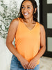Simpler Times Basic V-Neck Tank in Orange