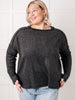 Simply Basic Ribbed Hacci Sweater in Black