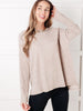 Simply Basic Ribbed Hacci Sweater in H Mocha
