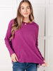 Simply Basic Ribbed Hacci Sweater in Light Plum