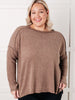 Simply Basic Ribbed Hacci Sweater in Mocha