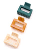 Small Square Claw Clip Set of 3