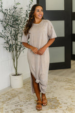 Soft But Savage Casual T-Shirt Dress in Beige