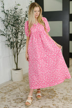 Softly Spoken Textured V-Neck Dress in Hot Pink