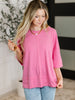 Stay On Top Relaxed Tee in Candy Pink