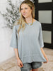 Stay On Top Relaxed Tee in Light Grey