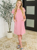 Sunny Stripes Casual Flutter Sleeve Dress