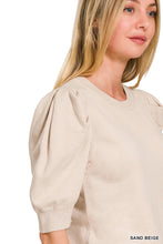 Puff Sleeve Short Sleeve Sweater