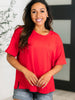 Take It Easy Slouchy Tee in Red