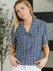 The Darling Detail Collared Blouse in Denim