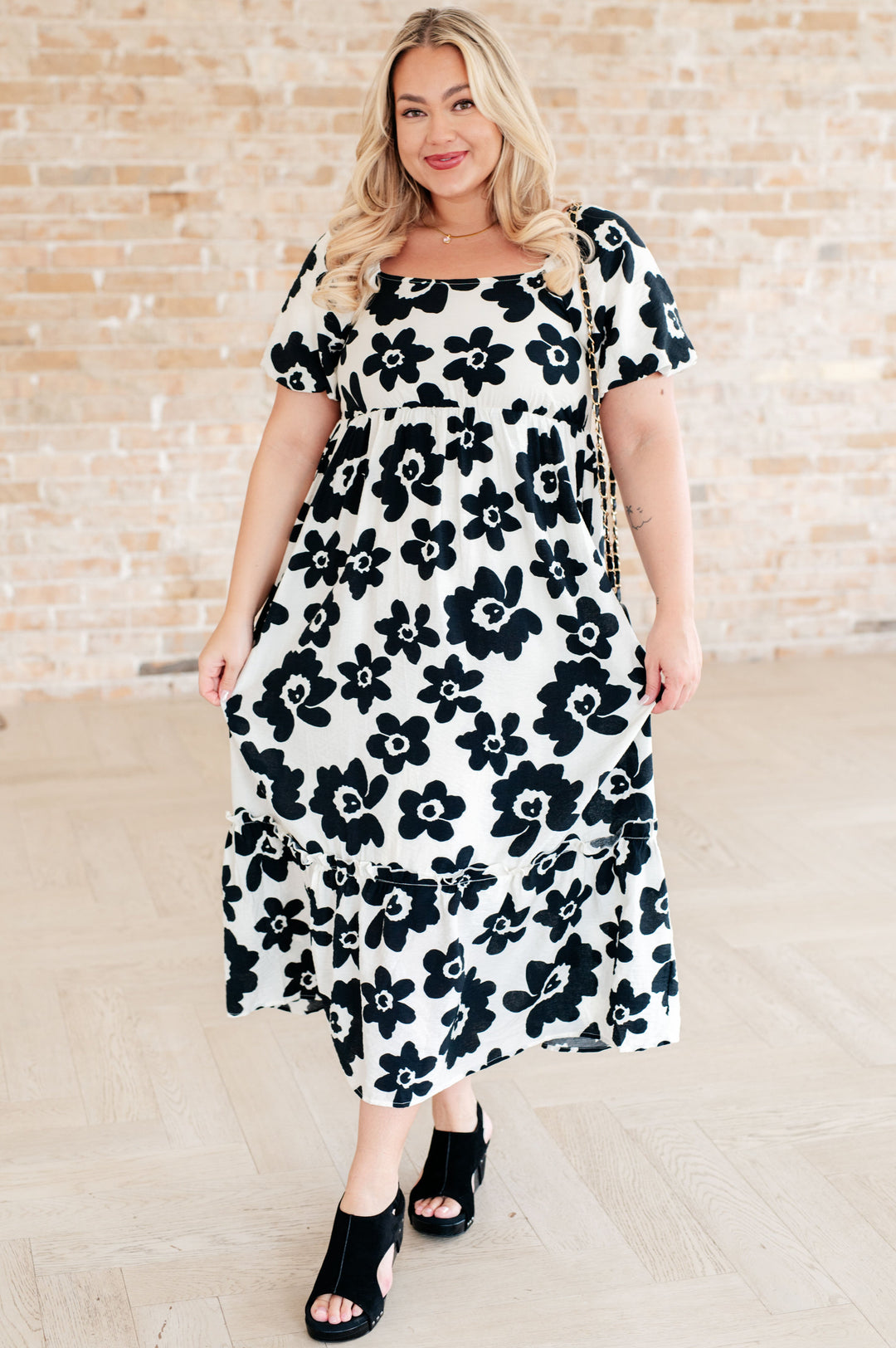 hibiscus print maxi dress Women's Under The Hibiscus Maxi Dress, Blue