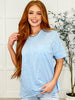 The Layback Relaxed Basic Tee in Light Blue