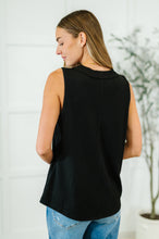 Thread Lightly Ribbed Knit Tank in Black