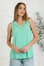 Thread Lightly Ribbed Knit Tank in Tiffany Blue