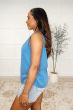 Thread Theory Round Neck Tank in Denim Blue