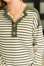 Timeless Lines Contrast Henley Top