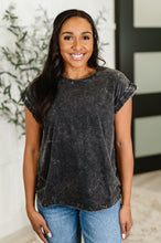 Top That Mineral Wash Tee in Ash Black