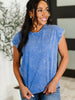 Top That Mineral Wash Tee in Classic Blue