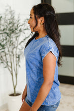 Top That Mineral Wash Tee in Classic Blue