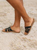 Torvi Black Slip on Sandals