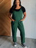 Totally Me Spaghetti Strap Jumpsuit in Dark Green